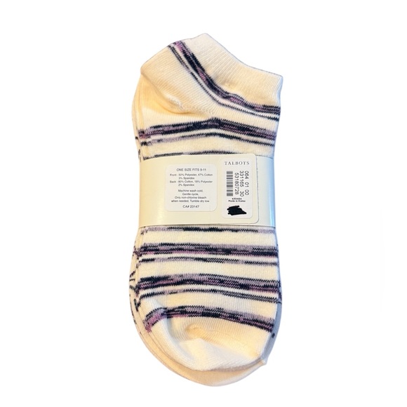 Talbots Patterned Ankle Socks 2 Pack - Picture 3 of 3